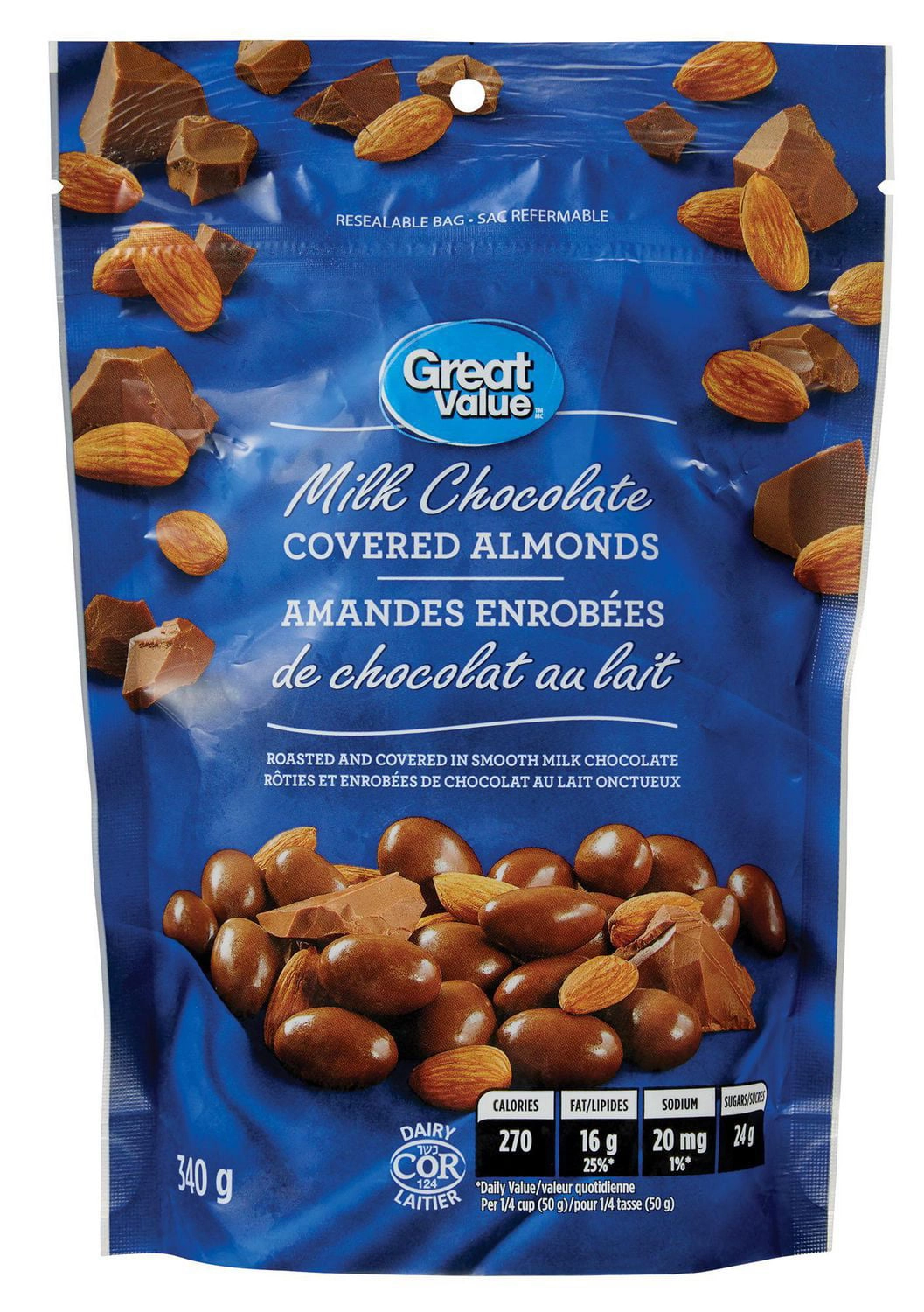 Great Value Milk Chocolate Covered Almonds