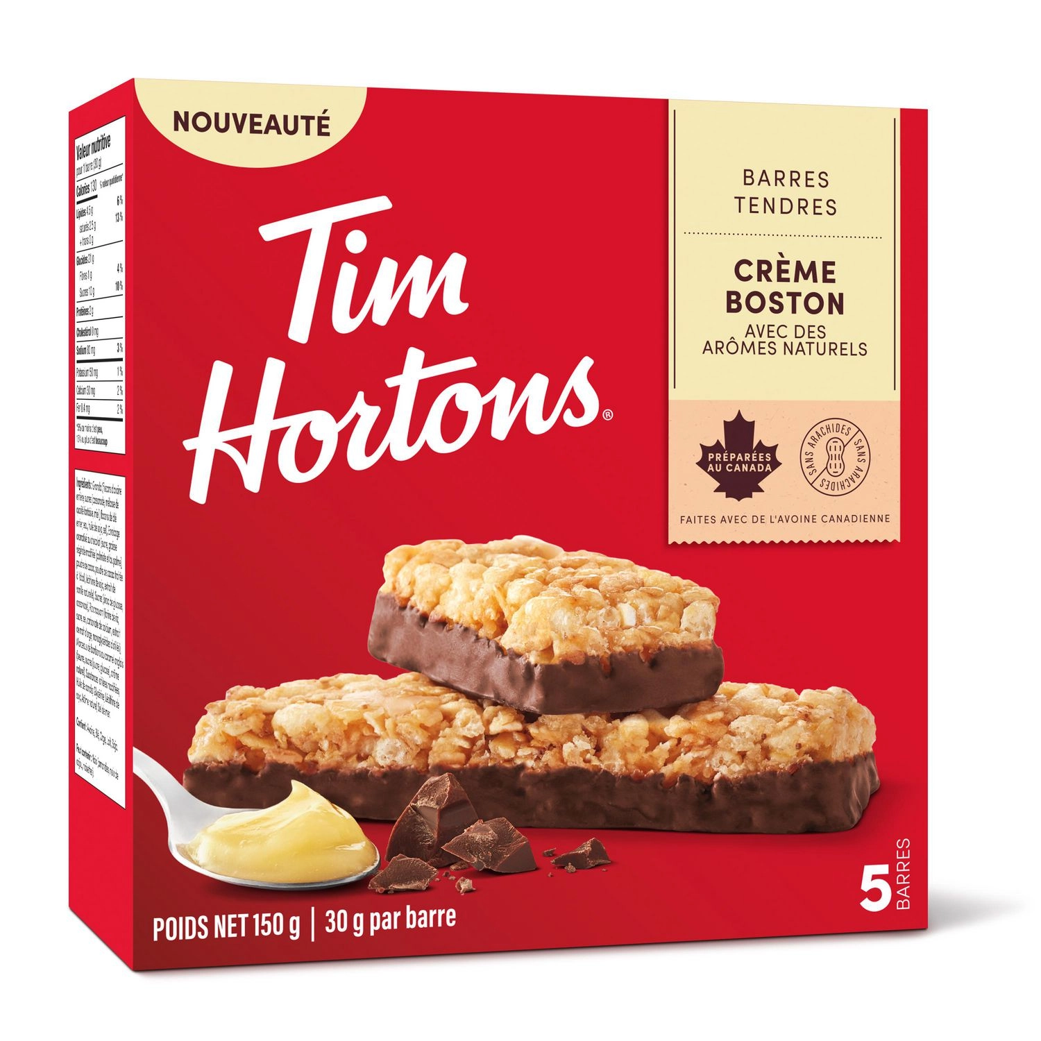 Tim Hortons Boston Cream Granola Bar 5 Pack - Image 3