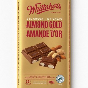 Whittaker's Almond Gold Chocolate Block - 200g