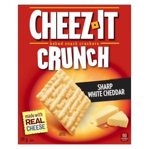 Cheez-It Crunch, Sharp White Cheddar, Baked Snack Crackers, 191g