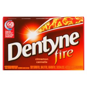 Dentyne Fire Cinnamon Sugar-Free Gum, 1 Pack (12 Pieces)