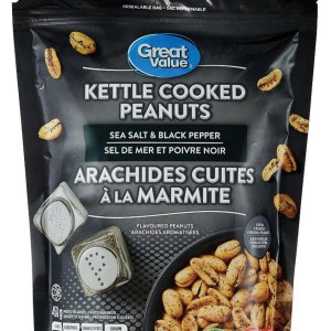 Great Value Sea Salt & Black Pepper Kettle Cooked Peanuts 450g