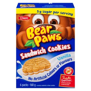 Bear Paws Sandwich Cookies Vanilla