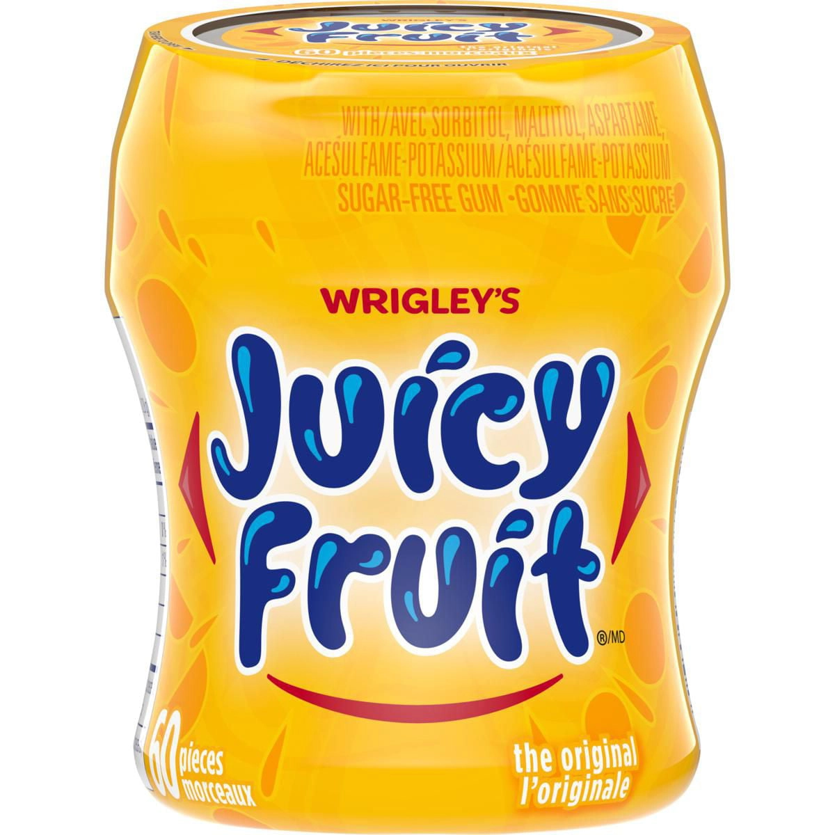 Juicy Fruit Fruit Flavoured Chewing Gum, 60 Pieces, 1 Bottle 84g - Image 2