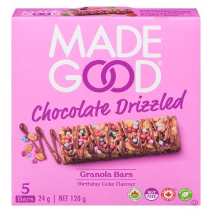 MadeGood Birthday Cake Chocolate Drizzled Granola Bars 5pk 120g