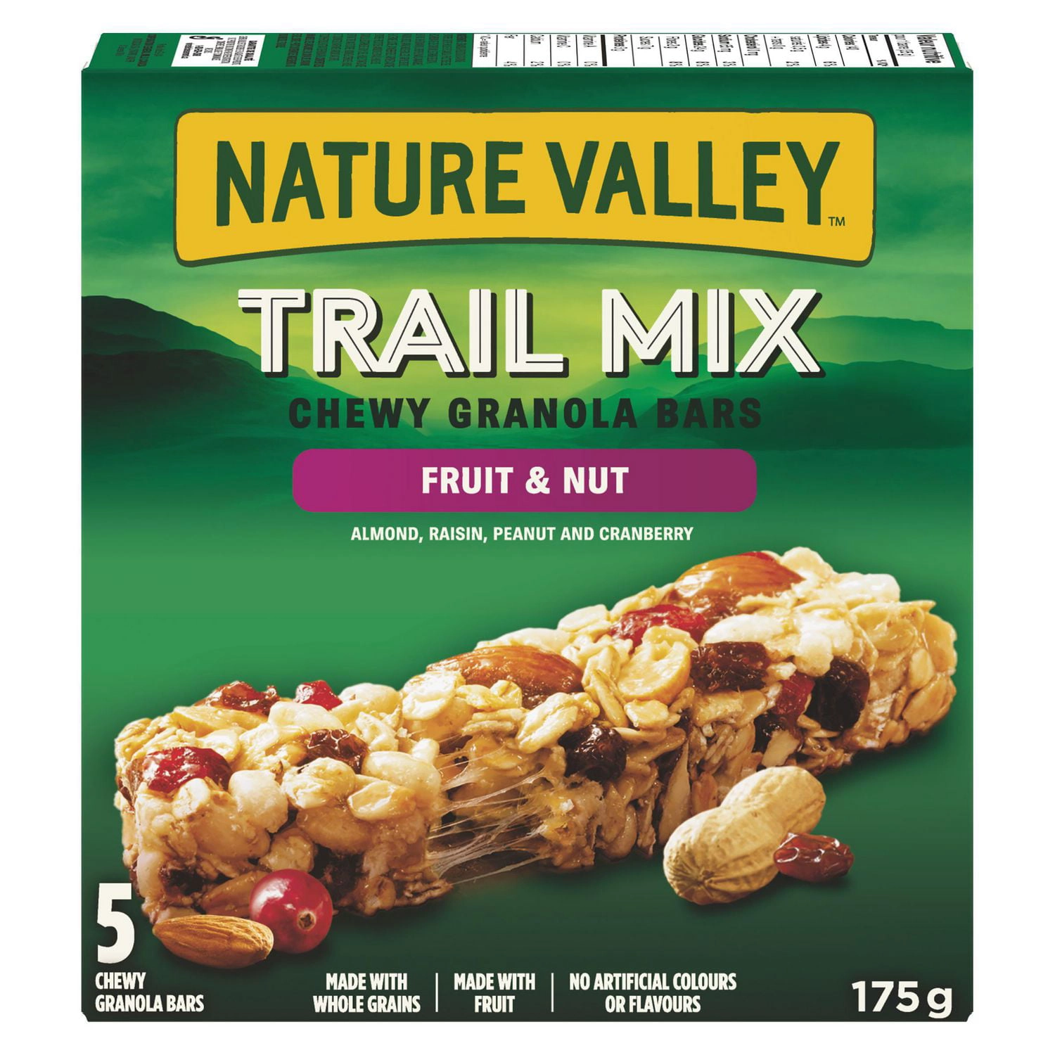 Nature Valley Chewy Trail Mix Granola Bars, Fruit and Nut, 5 ct 175 g - Image 3