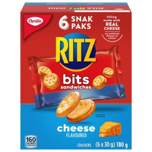 RITZ BITS Sandwiches Cheese Flavoured Crackers Snak Pak 180g