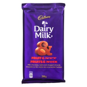 Cadbury Dairy Milk Fruit & Nut Chocolate Bars, 200g