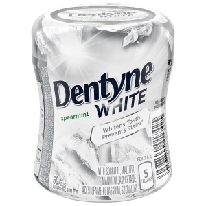 Dentyne White Spearmint Sugar-Free Gum Bottle 60 Pieces 168g