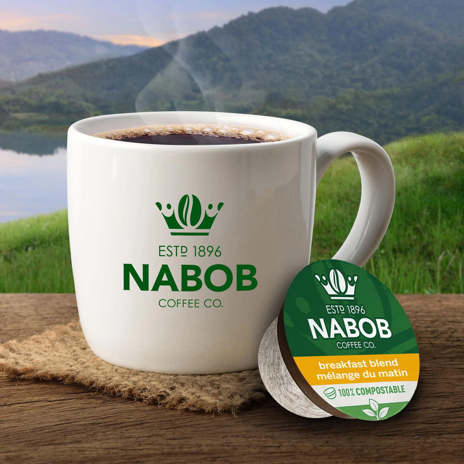 NABOB Breakfast Blend Coffee 100% Compostable Pods, 292g Box - Image 4