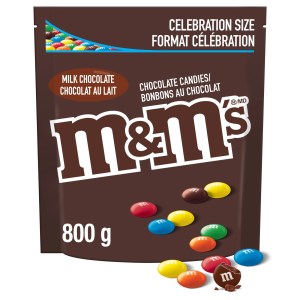 M&M'S Milk Chocolate Candies, Party Size Share Bag, 800g