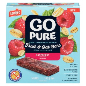 Go Pure Raspberry Fruit & Oat Bars 140g