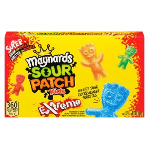 Maynards Sour Patch Kids Extreme Sour Soft & Chewy Candy, 100G