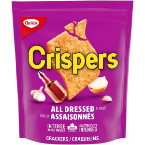 Christie Crispers All Dressed Cracker Snacks, 145G
