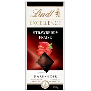 Lindt Excellence Strawberry Dark Chocolate Bar, 100g