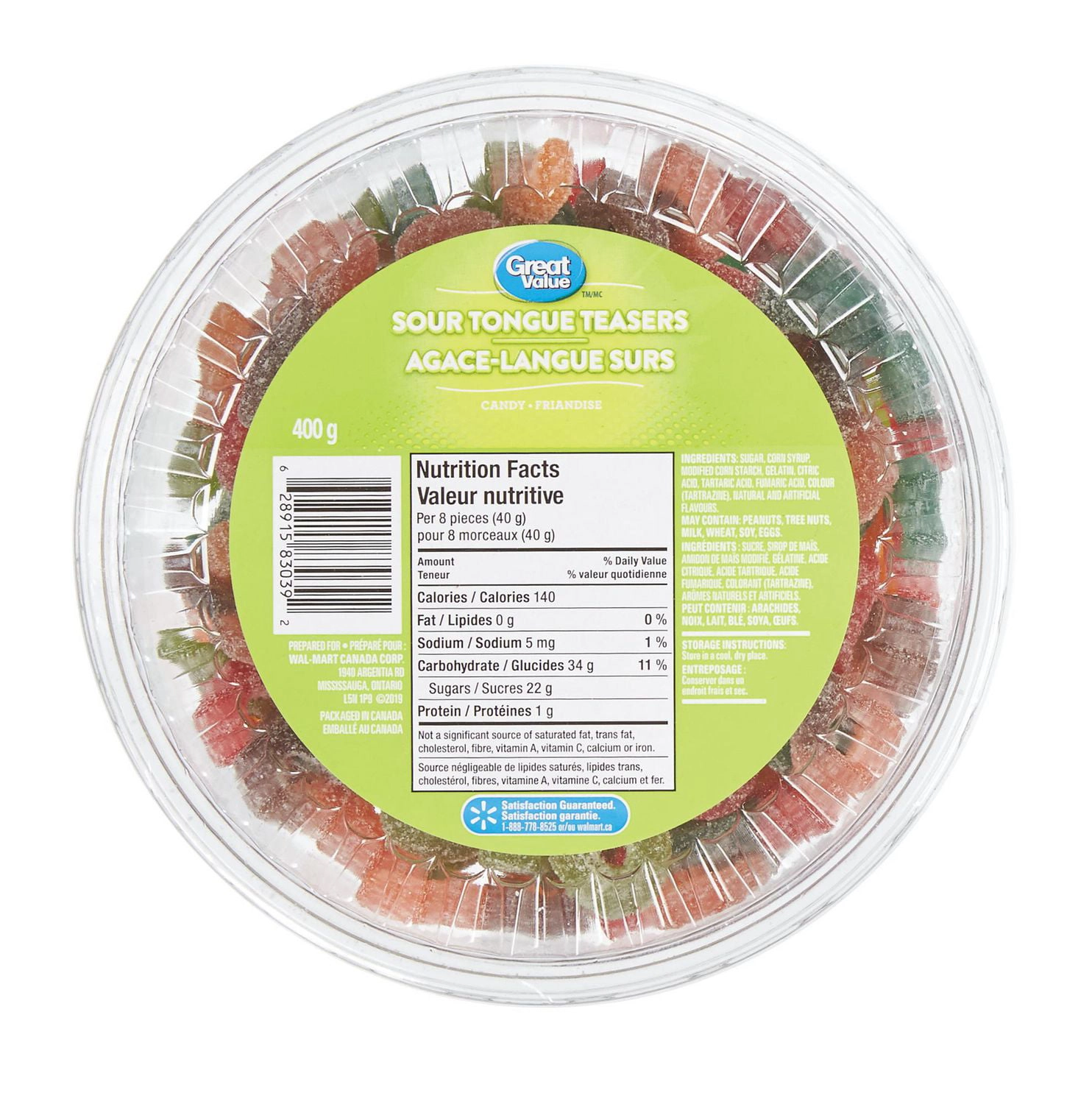 Great Value Sour Tongue Teasers 400g