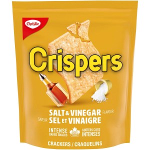 Christie Crispers Salt & Vinegar Cracker Snacks, 145g