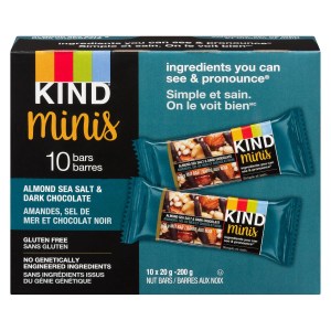 KIND Minis Almond Sea Salt & Dark Chocolate Bars, 10 Pack 200g