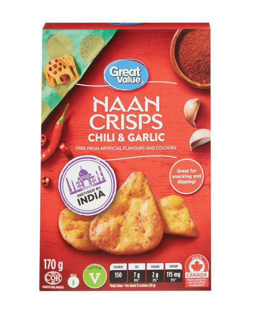 Great Value Chili and Garlic Naan Crisps