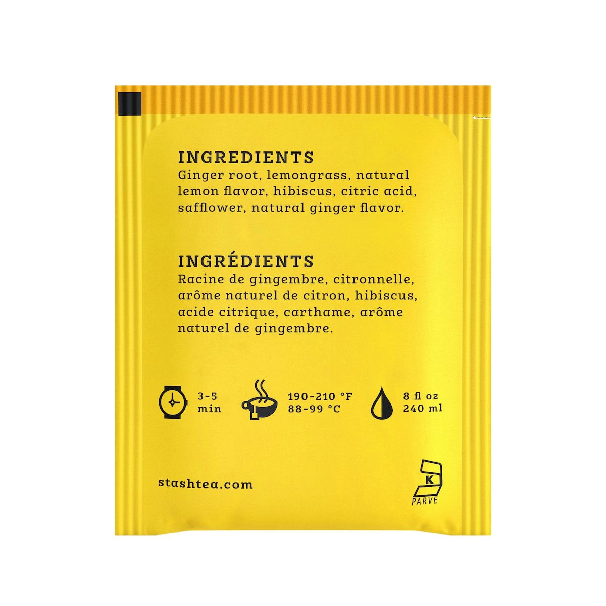 Stash Tea Lemon Ginger Herbal Tea 34g - Image 2