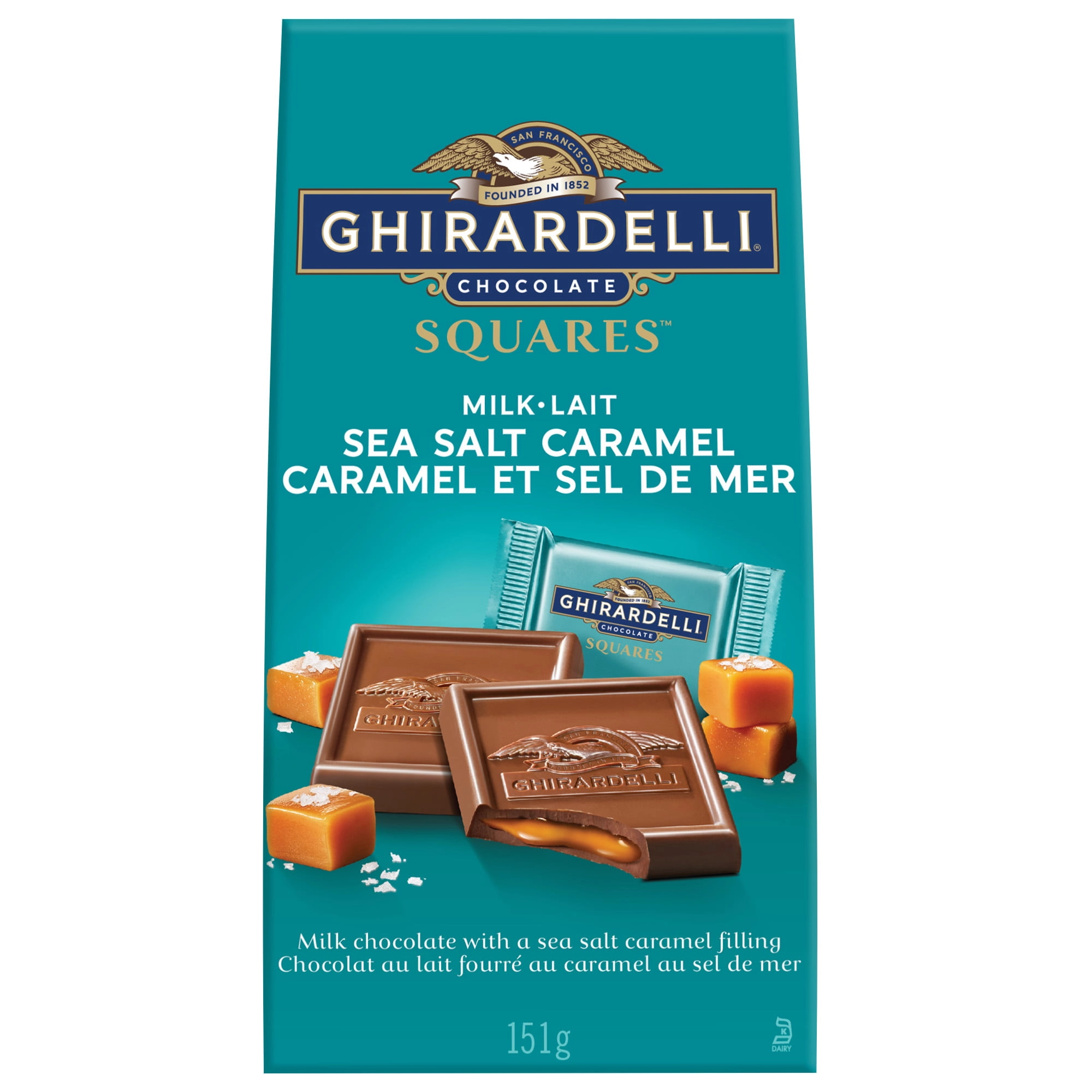 Ghirardelli Milk Chocolate Caramel Sea Salt Squares