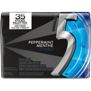 5 Gum Peppermint-Cobalt Flavoured Sugar Free Chewing Gum, 35 Sticks, 1 Pack
