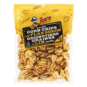 Joe's Tasty Travels Salted Corn Chips with Flax Seeds 300g