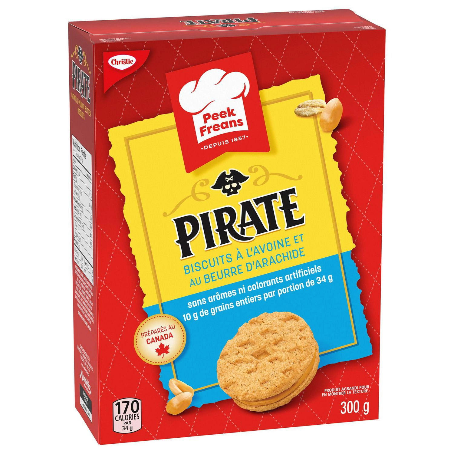 Peek Freans Pirate Oatmeal Peanut Butter Cookies, 300g - Image 2