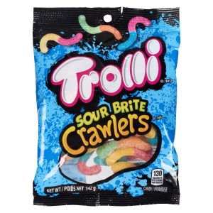 Trolli Sour Brite Crawlers Gummy Candy 142g