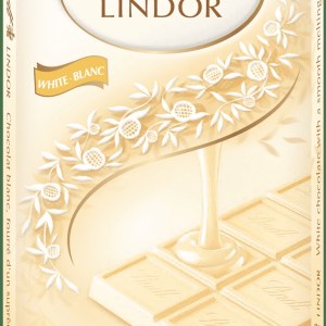 LINDOR Lindt White Chocolate Bar, 100g