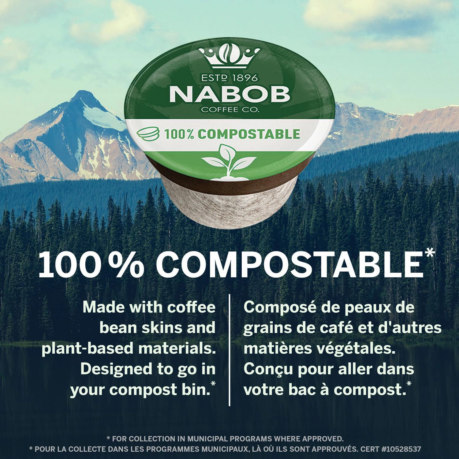 NABOB Breakfast Blend Coffee 100% Compostable Pods, 292g Box - Image 3