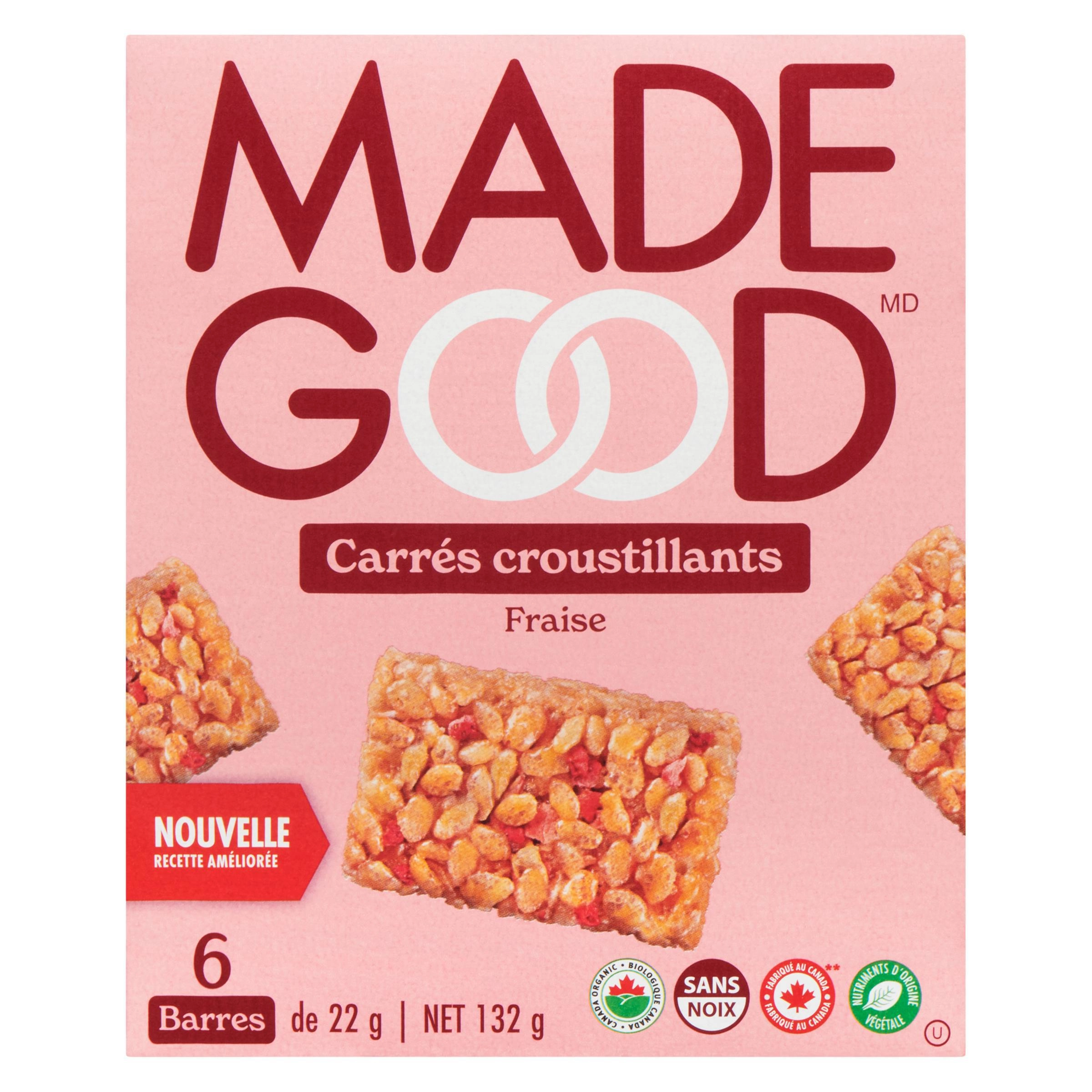 MadeGood Strawberry Crispy Squares 6pk 132g - Image 3