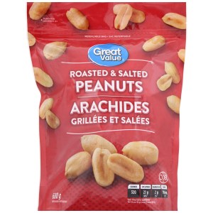 Great Value Roasted & Salted Peanuts 600g