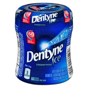 Dentyne Ice Peppermint Sugar-Free Gum, 1 Bottle (60 pieces)