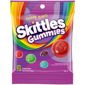 Skittles Wild Berry Gummy Candy Bag, 164g