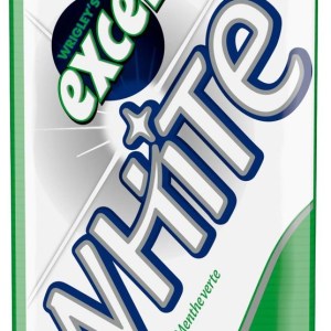 Excel White Spearmint Teeth Whitening Chewing Gum, 3 Packs, 18 Pieces each