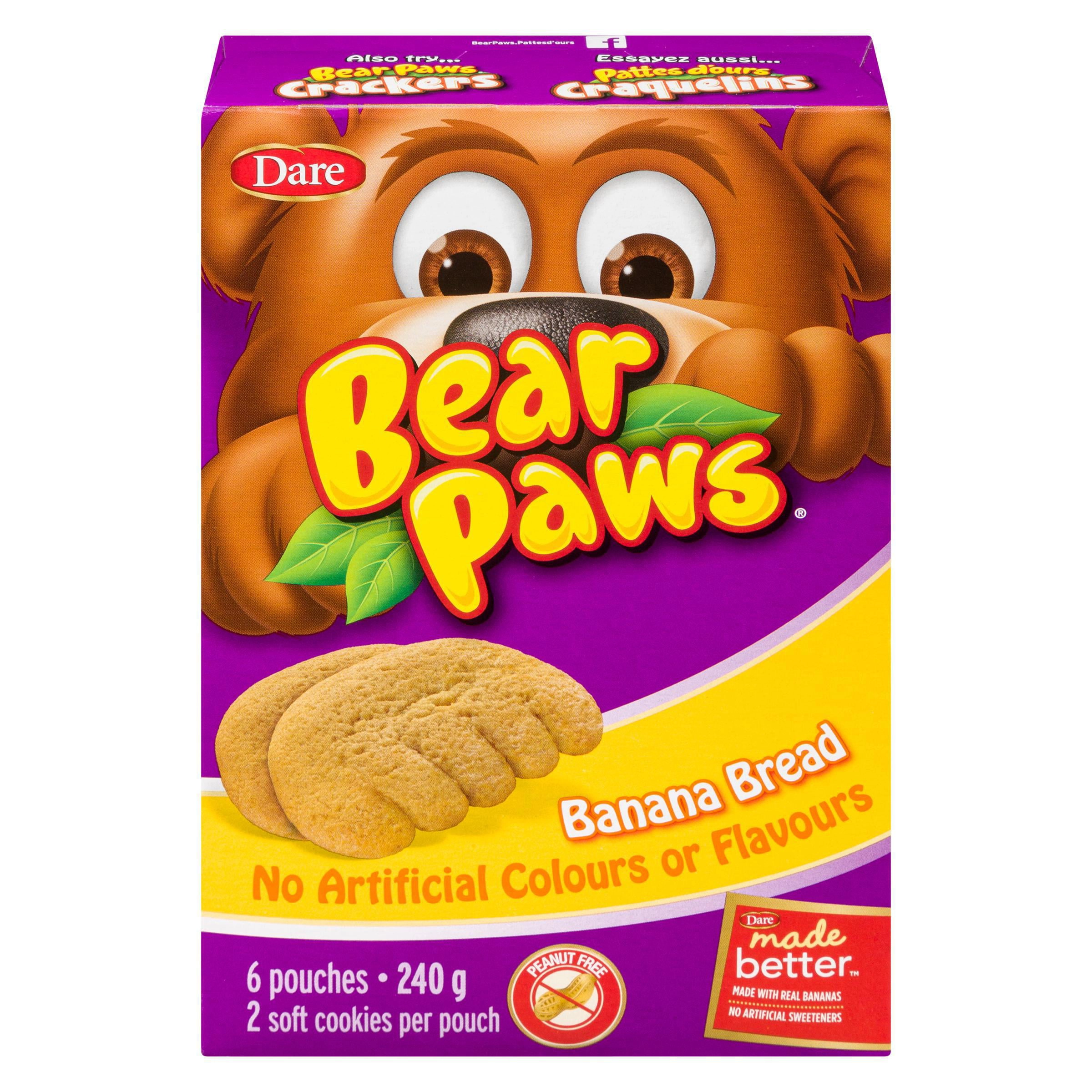 Bear Paws Banana Bread Cookies