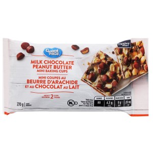 Great Value Milk Chocolate Peanut Butter Mini Baking Cups