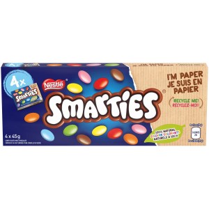 Smarties NESTLÉ SMARTIES Candy Coated Milk Chocolate Multipack, 4 x 45 g 180g