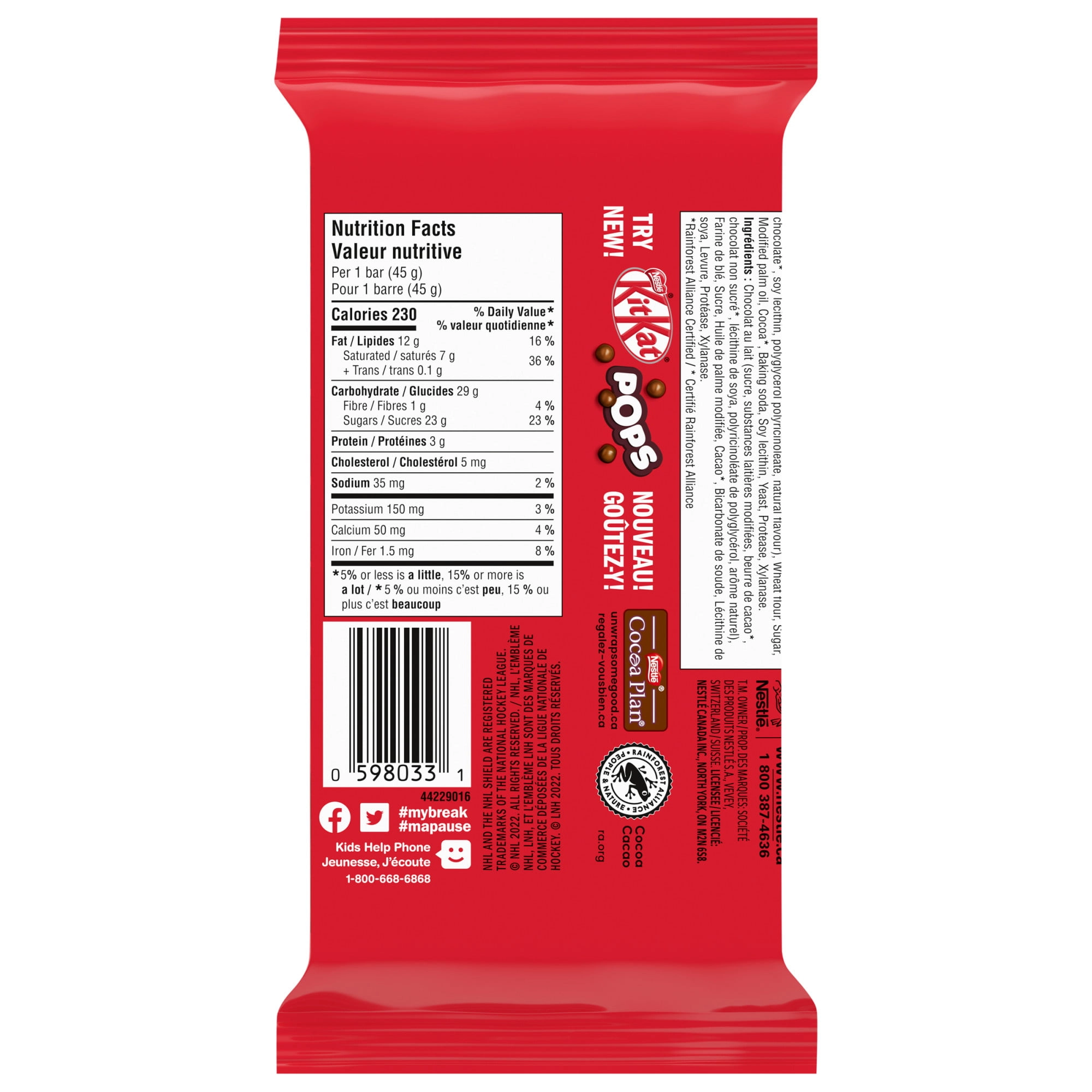 NESTLÉ KITKAT 4-Finger Milk Chocolate Bar 45g - Image 3