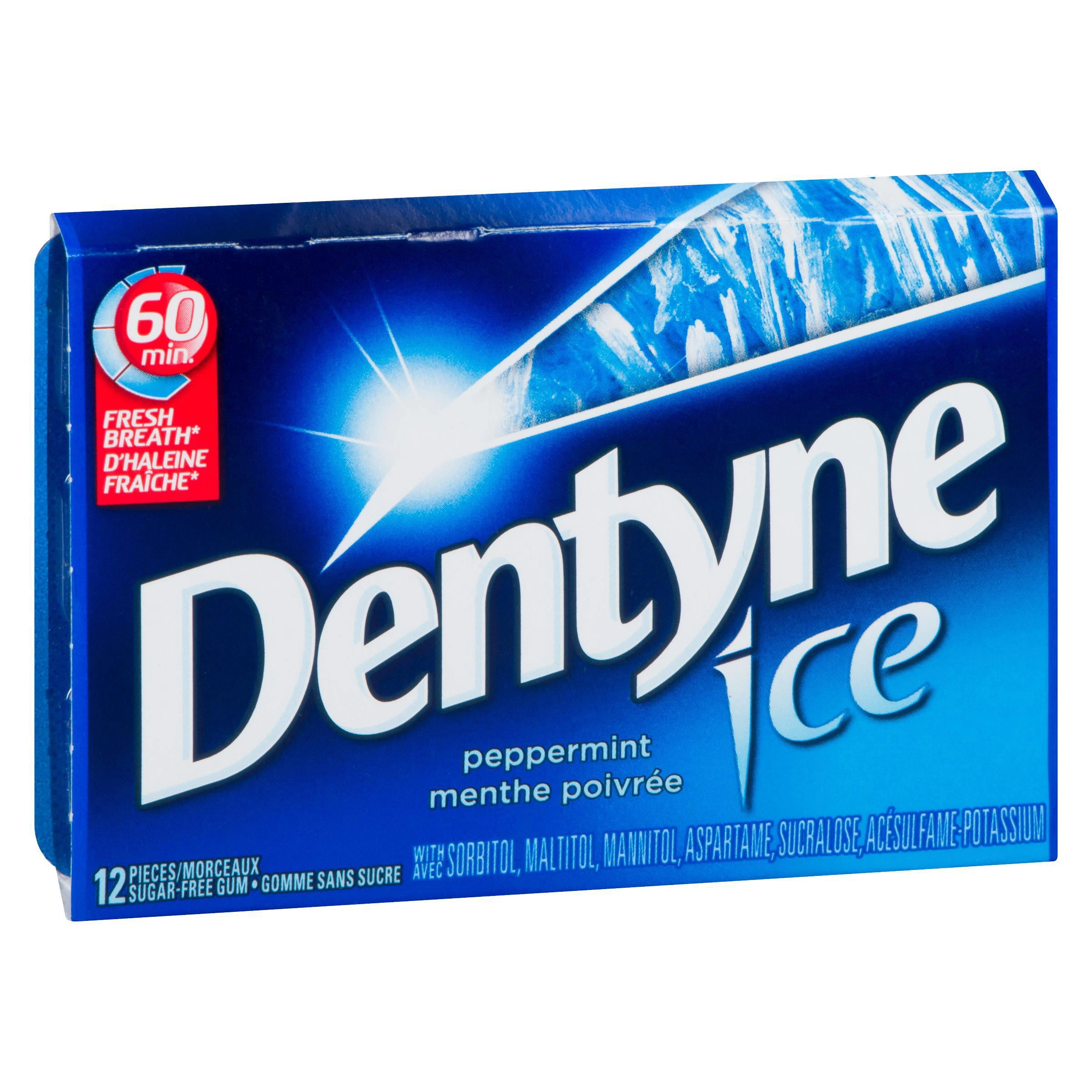 Dentyne Ice Peppermint Sugar-Free Gum, 1 Pack (12 Pieces) - Image 3