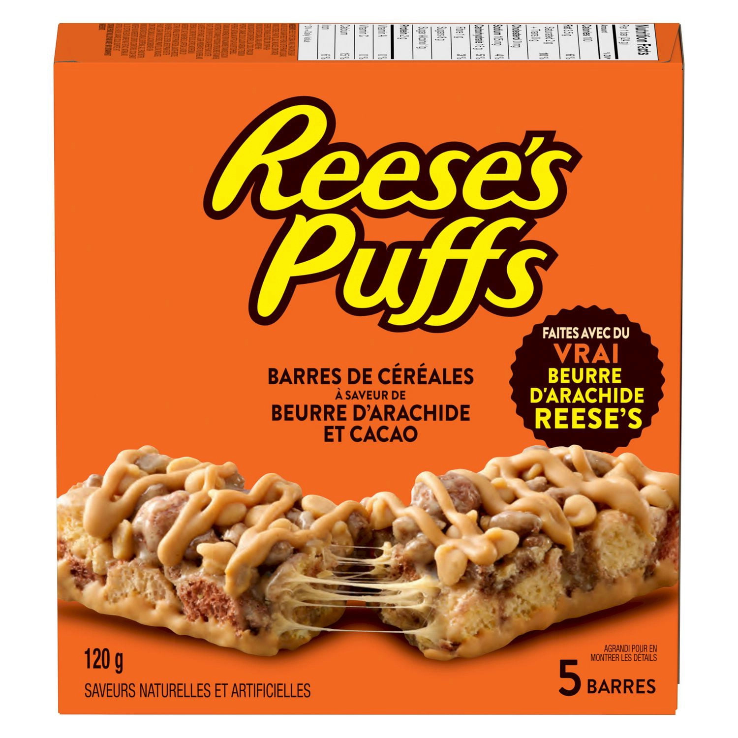 Reese's Puffs Peanut Butter & Cocoa Flavour Cereal Bars - Image 4