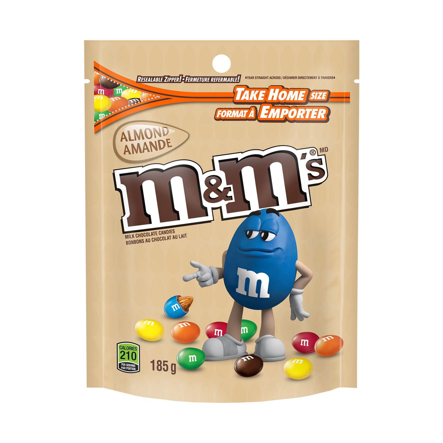 M&M's Almond Milk Chocolate Candies, Sharing Bag, 185g
