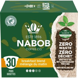 NABOB Breakfast Blend Coffee 100% Compostable Pods, 292g Box