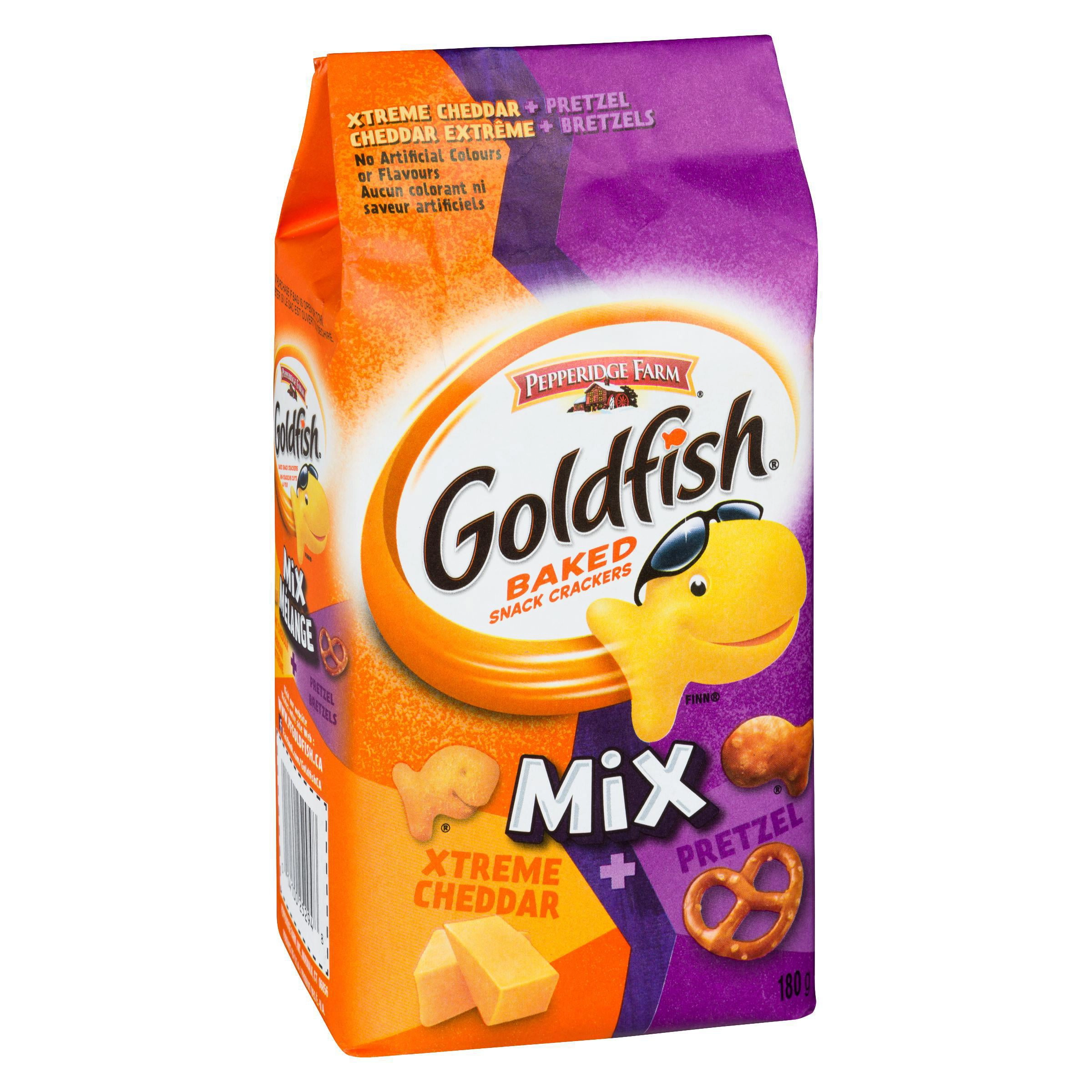 Goldfish Mix Xtreme Cheddar and Pretzel Crackers - Image 5