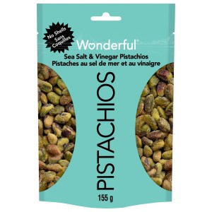 Wonderful No Shells Pistachios, Sea Salt & Vinegar 155g