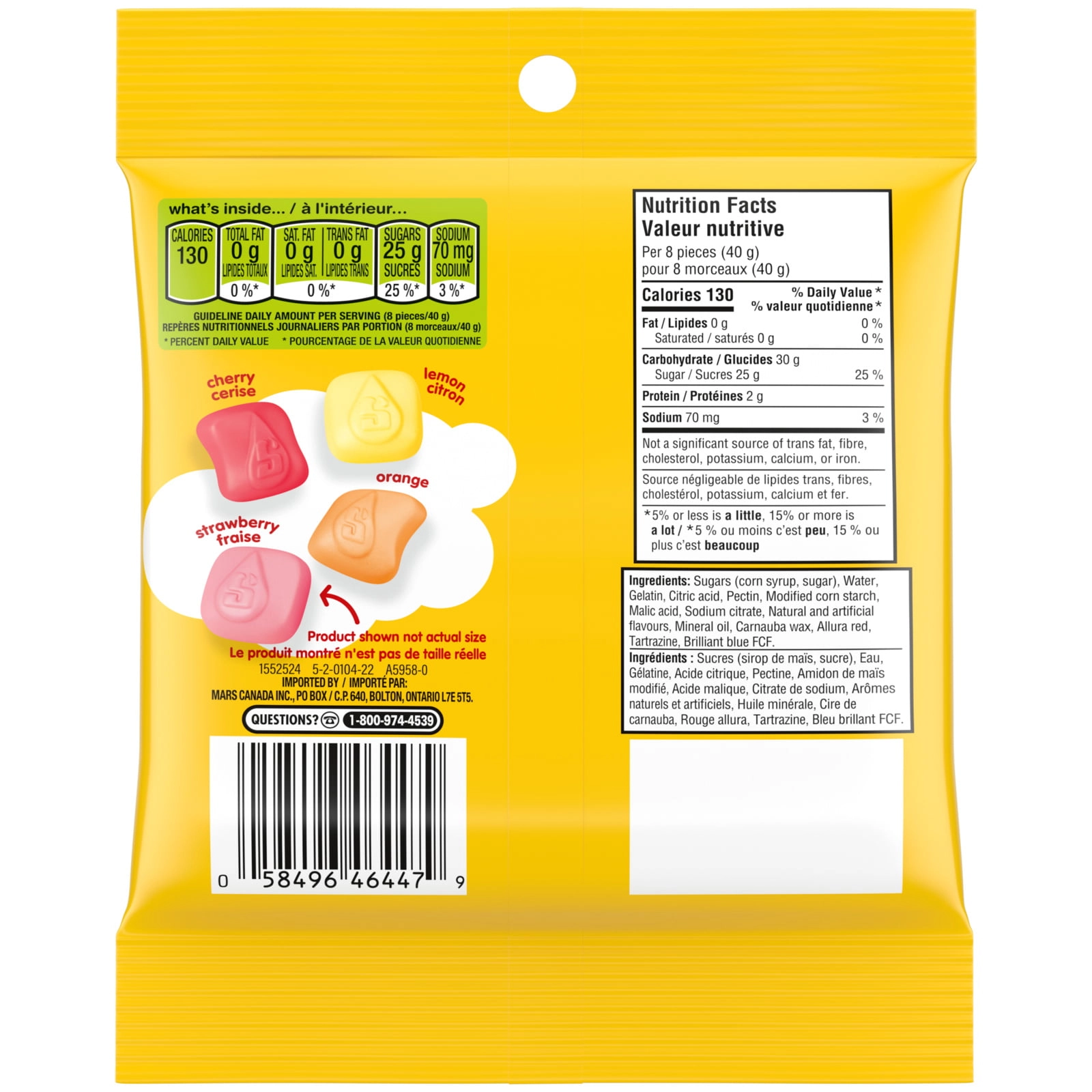 Starburst Airs Gummy Candy, Original Fruit, Sharing Bag, 122g - Image 7