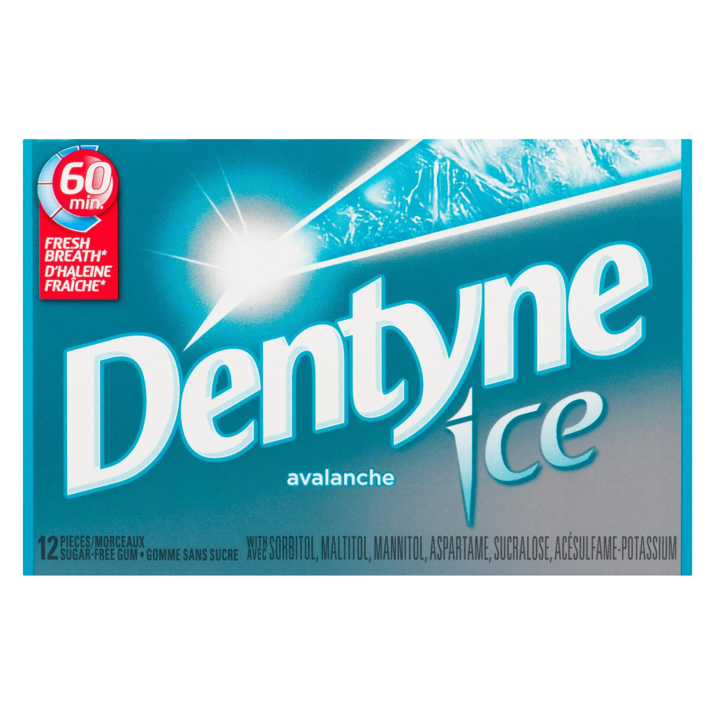 Dentyne Ice Avalanche Sugar-Free Gum, 1 Pack (12 Pieces) - Image 2