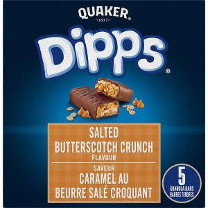 DIPPS Quaker Dipps Salted Butterscotch Crunch Flavour Granola Bars