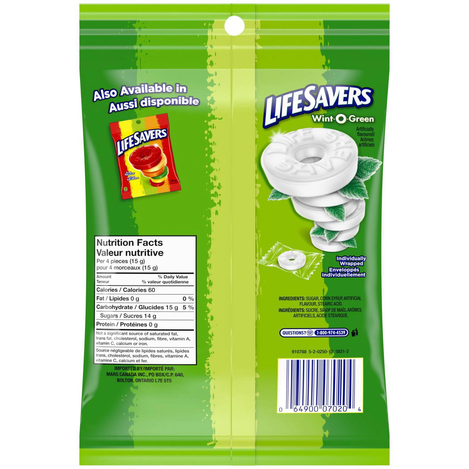 Life Savers Wint O Green Candy Mints, Bag, 150g - Image 4